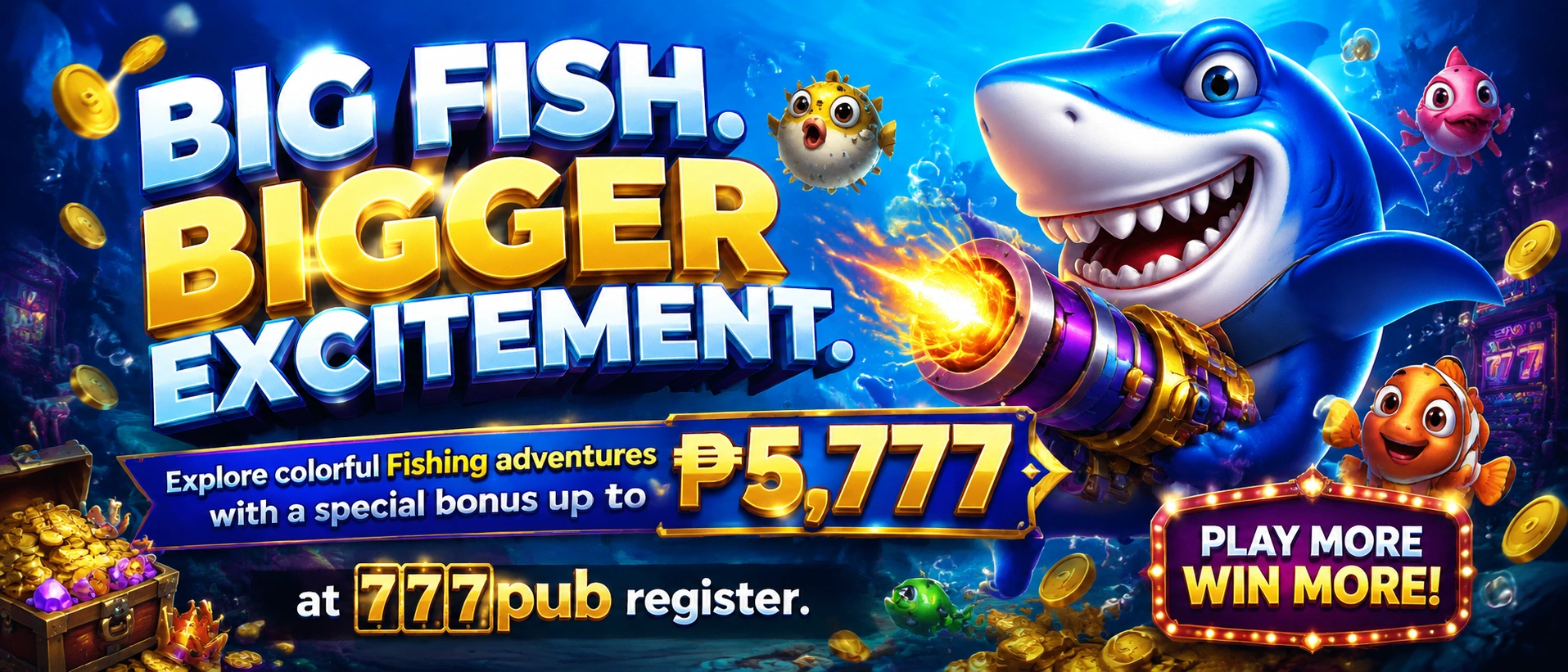 Fishing game mobile-style room preview