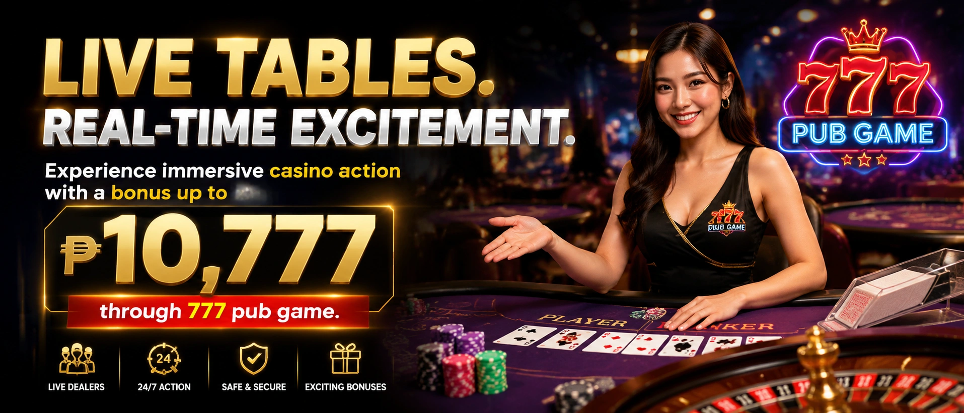 pub777 live casino Philippines layout