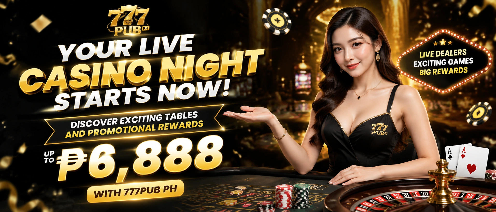 pub777 live casino promotion and table access